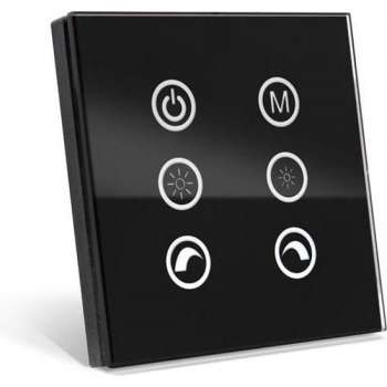 LED wandbediening Touch Panel RGB Multifunctioneel - Zwart LEDC12