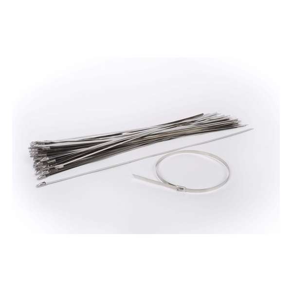 Kabelbinders/tyraps RVS. 360mm x 12mm. 1x100 stuks + Kortpack pen (099.0615) Kabelbinders/tyraps RVS. 360mm x 12mm. 1x100 stuks + Kortpack pen (099.0615)