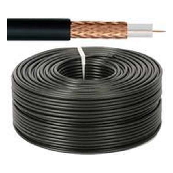 Coax kabel RG 59 B/U - 75 Ohm - op rol 100 meter Coax kabel RG 59 B/U - 75 Ohm - op rol 100 meter