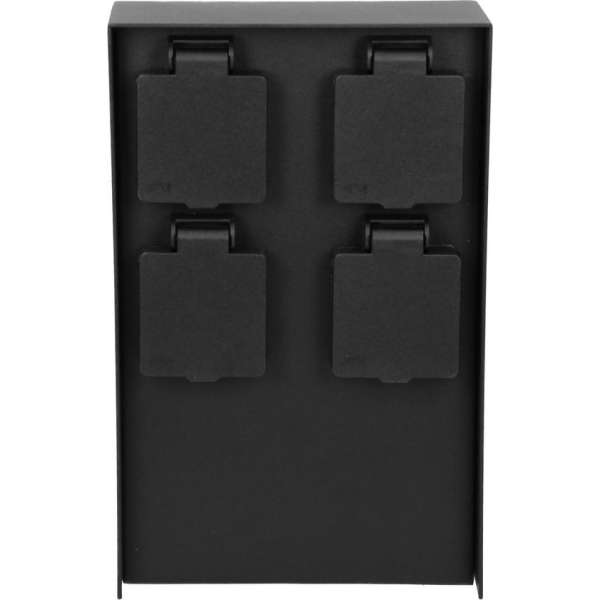 ML-Design Tuincontactdoos 4-voudig, zwart, vouwsluitingen met magneetsloten ML-Design Tuincontactdoos 4-voudig, zwart, vouwsluitingen met magneetsloten