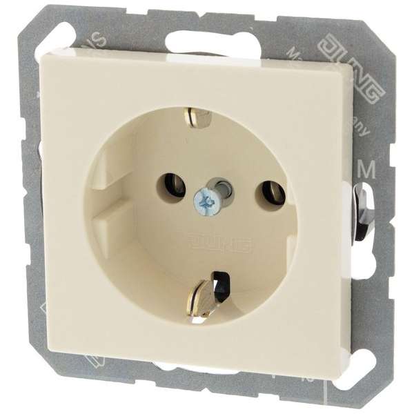 Jung AS500 Inbouw Contactdoos 1-Voudig Randaarde Crème (10) Jung AS500 Inbouw Contactdoos 1-Voudig Randaarde Crème (10)