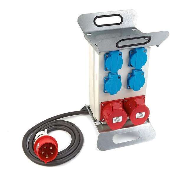 HBM 2 x 400 Volt en 4 x 230 Volt verdeelblok HBM 2 x 400 Volt en 4 x 230 Volt verdeelblok