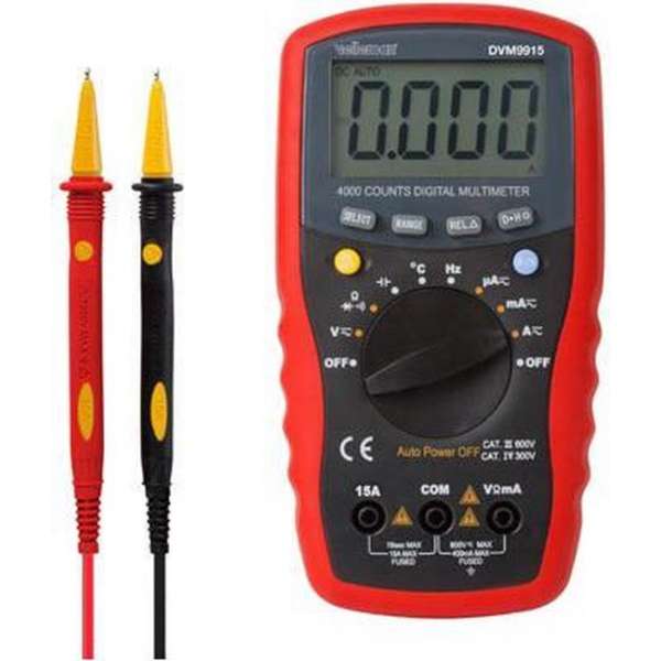DIGITALE MULTIMETER AUTOMATISCH BEREIK - CAT. III 600 V / CAT. IV 300 V - 15 A - 4000 COUNTS DIGITALE MULTIMETER AUTOMATISCH BEREIK - CAT. III 600 V / CAT. IV 300 V - 15 A - 4000 COUNTS
