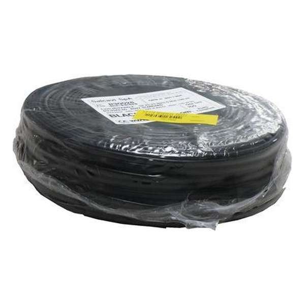 VMVL 2 x 1 mm2 Huishoudsnoer Rond Zwart 100 Meter