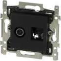 Niko Stopcontact Coax + RJ45 Cat5E UTP Intense Bronze