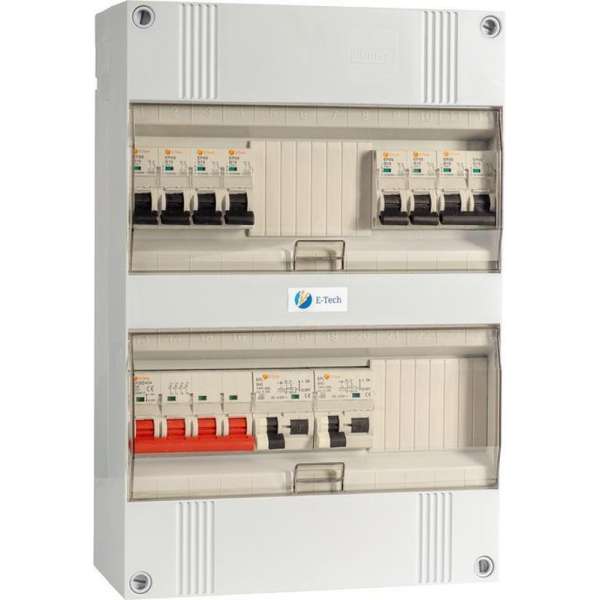 3 fase E-Tech groepenkast 6 groepen en 1 kookgroep 3 fase E-Tech groepenkast 6 groepen en 1 kookgroep