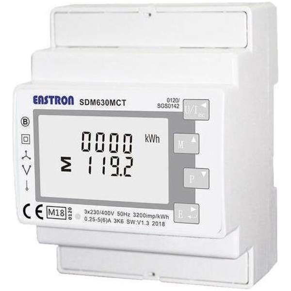 SDM630 Modbus CT MID - 3 Fase kWh voor stroomspoelen met Modbus (MID gekeurd) SDM630 Modbus CT MID - 3 Fase kWh voor stroomspoelen met Modbus (MID gekeurd)