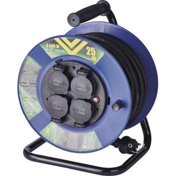 Kabelhaspel 3x2 5 IP44 4 Stopcontacten Buiten Cable Reel