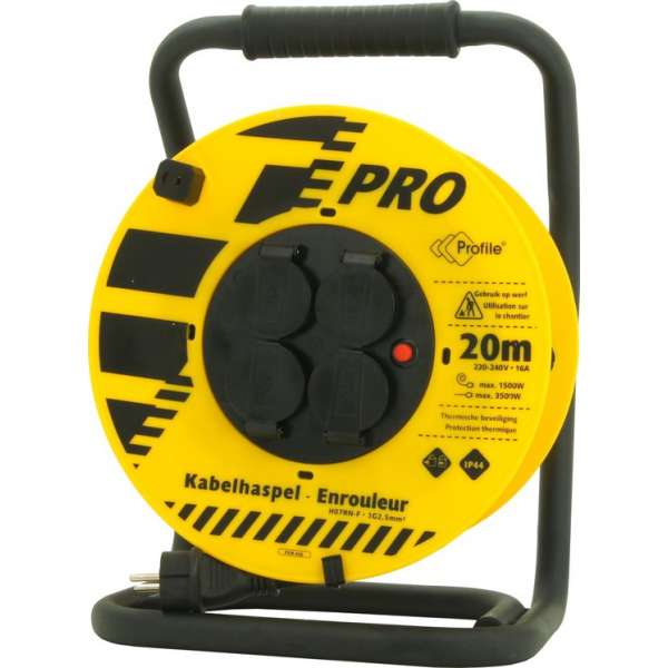 Profile - Kabelhaspel 3G2,5 20M - Geel Profile - Kabelhaspel 3G2,5 20M - Geel