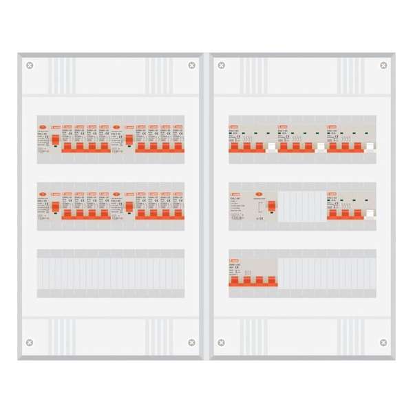 3 fase groepenkast met 16 licht groepen en 4 krachtgroepen 3 fase groepenkast met 16 licht groepen en 4 krachtgroepen