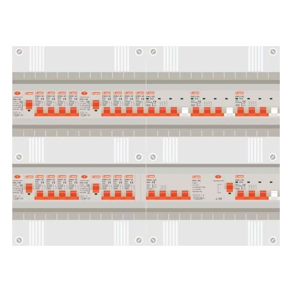 3 fase groepenkast met 15 licht groepen en 4 krachtgroepen 3 fase groepenkast met 15 licht groepen en 4 krachtgroepen