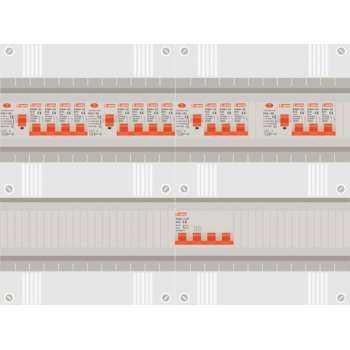 3 fase groepenkast met 14 licht groepen