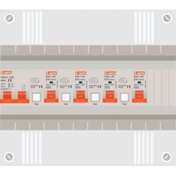 1 fase groepenkast met 4 aardlekautomaten