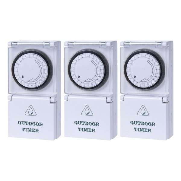 3x Tijdschakelaar/tijdklok voor binnen - tijdschakelklokken 3x Tijdschakelaar/tijdklok voor binnen - tijdschakelklokken