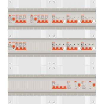 3 fase groepenkast met 9 licht groepen en 6 krachtgroepen