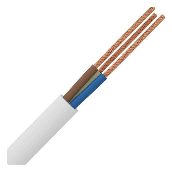 Stroomkabel - 3x2.5mm - 3 Aderig - 20 Meter - Wit Stroomkabel - 3x2.5mm - 3 Aderig - 20 Meter - Wit