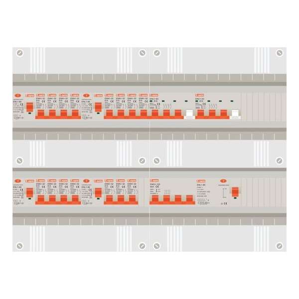 3 fase groepenkast met 15 licht groepen en 2 krachtgroepen 3 fase groepenkast met 15 licht groepen en 2 krachtgroepen