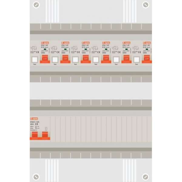1 fase groepenkast met 6 aardlekautomaten 1 fase groepenkast met 6 aardlekautomaten