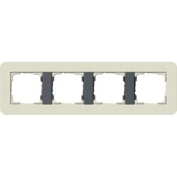 Gira E3 Zand/antraciet Afdekraam 4 voudig 214427