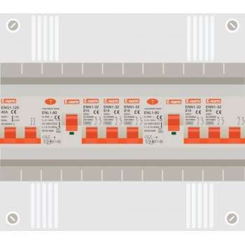 1 fase groepenkast met 4 licht groepen en kookgroep