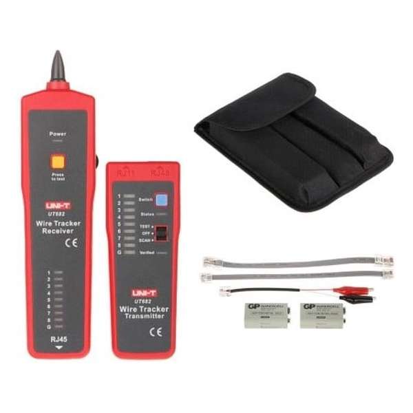 UNI-T UT682 kabelzoeker en kabeltester voor netwerkkabel, coax, telefoonkabel en voedingskabels door de isolatie UNI-T UT682 kabelzoeker en kabeltester voor netwerkkabel, coax, telefoonkabel en voedingskabels door de isolatie