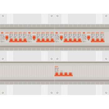 3 fase groepenkast met 15 licht groepen