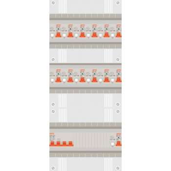 3 fase groepenkast met 13 aardlekautomaten