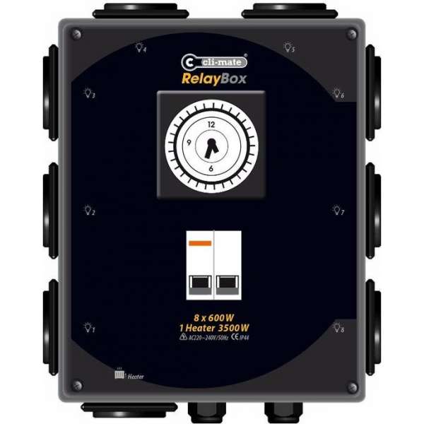 Cli-mate VOI-Box Schakelkast 8x600 watt + kachelcontact Cli-mate VOI-Box Schakelkast 8x600 watt + kachelcontact