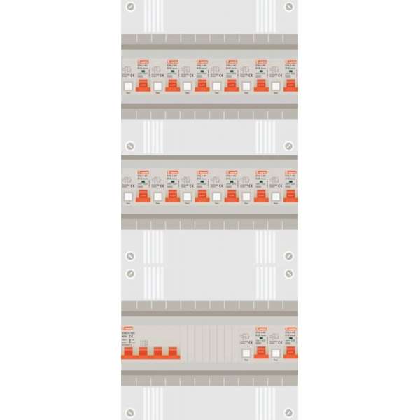 3 fase groepenkast met 14 aardlekautomaten 3 fase groepenkast met 14 aardlekautomaten
