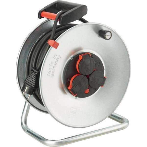 Kabelhaspel plaatstaal 25m H05RR-F3G1,5 FORMAT Kabelhaspel plaatstaal 25m H05RR-F3G1,5 FORMAT