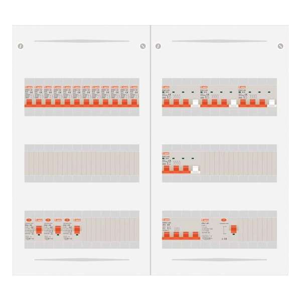 3 fase bedrijfsverdeler 40A met 12 licht groepen en 4 krachtgroepen 3 fase bedrijfsverdeler 40A met 12 licht groepen en 4 krachtgroepen