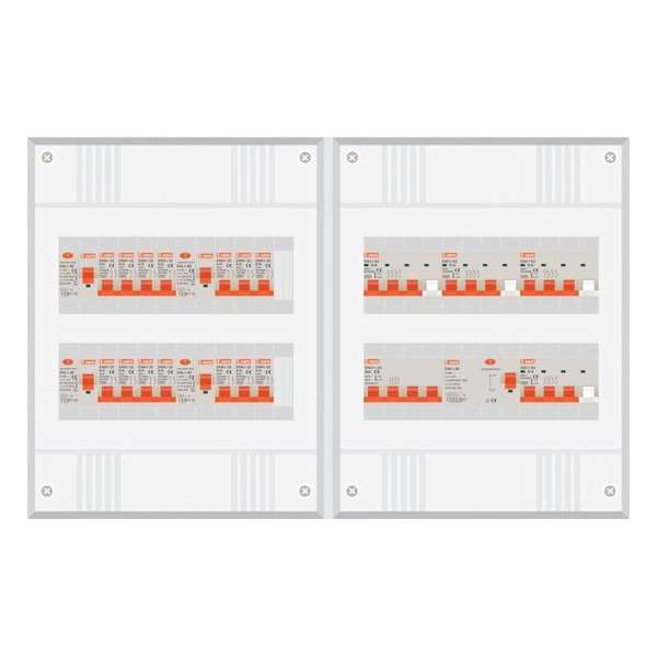 3 fase groepenkast met 14 licht groepen en 4 krachtgroepen 3 fase groepenkast met 14 licht groepen en 4 krachtgroepen