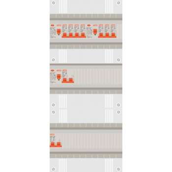 1 fase groepenkast met 7 licht groepen en kookgroep