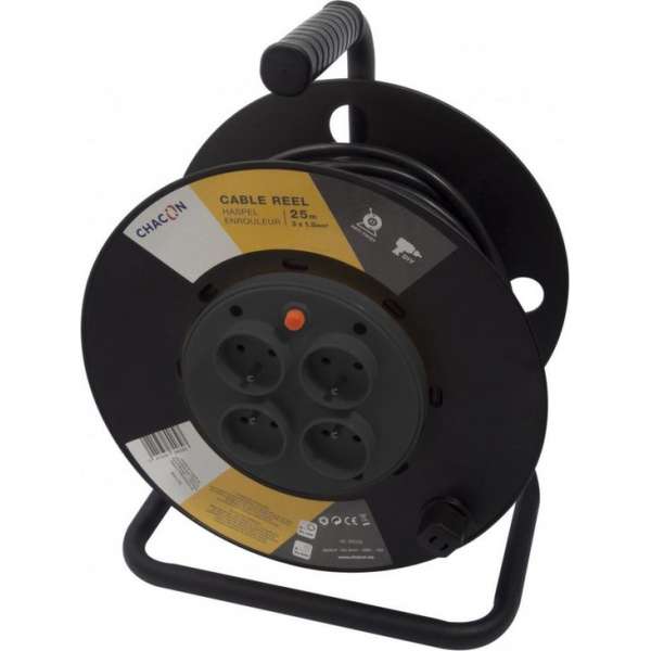 Kabelhaspel met 40m pvc snoer 3x1qmm Kabelhaspel met 40m pvc snoer 3x1qmm