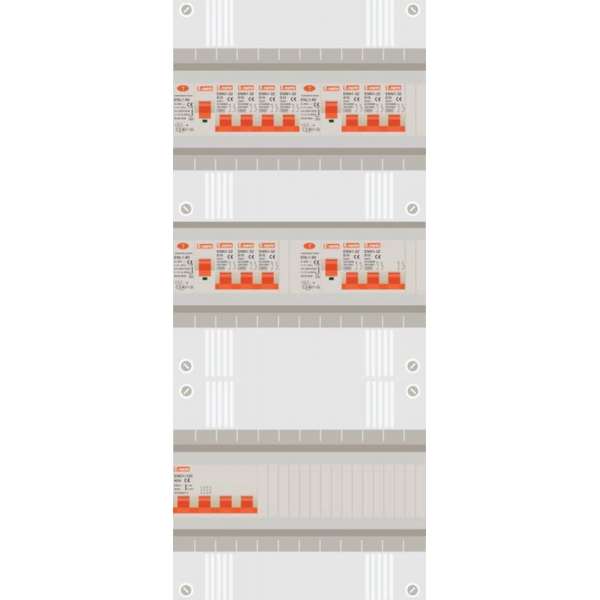 3 fase groepenkast met 11 licht groepen en kookgroep 3 fase groepenkast met 11 licht groepen en kookgroep