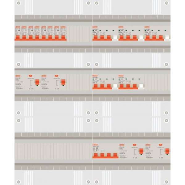3 fase groepenkast met 8 licht groepen en 5 krachtgroepen 3 fase groepenkast met 8 licht groepen en 5 krachtgroepen