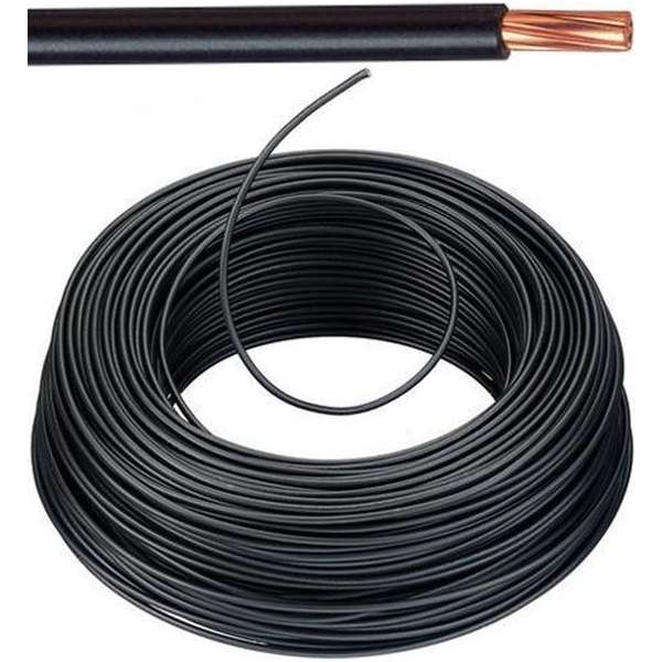 VOB - Eca Installatiedraad - 10 mm² - zwart - H07V-R ( R100 ) VOB - Eca Installatiedraad - 10 mm² - zwart - H07V-R ( R100 )