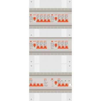 3 fase groepenkast met 13 licht groepen en 1 krachtgroep