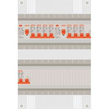 1 fase groepenkast met 6 licht groepen en kookgroep