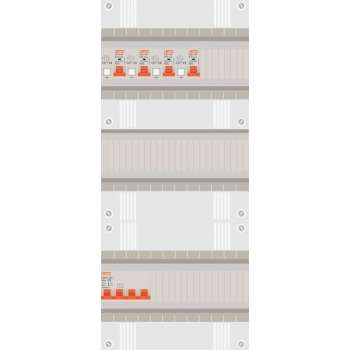 3 fase groepenkast met 4 aardlekautomaten