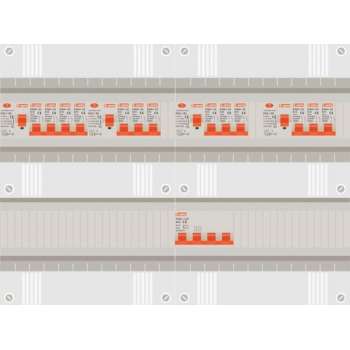 3 fase groepenkast met 13 licht groepen