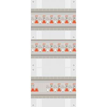1 fase groepenkast met 16 aardlekautomaten