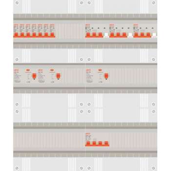 3 fase groepenkast met 7 licht groepen en 3 krachtgroepen
