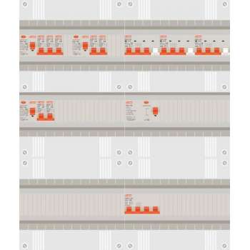 3 fase groepenkast met 7 licht groepen en 3 krachtgroepen