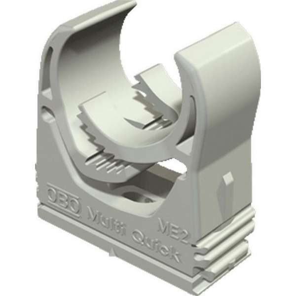 OBO kabelbuisklem Multi-Quick, kunstst, grijs, v/buisdiam 20 - 25mm OBO kabelbuisklem Multi-Quick, kunstst, grijs, v/buisdiam 20 - 25mm