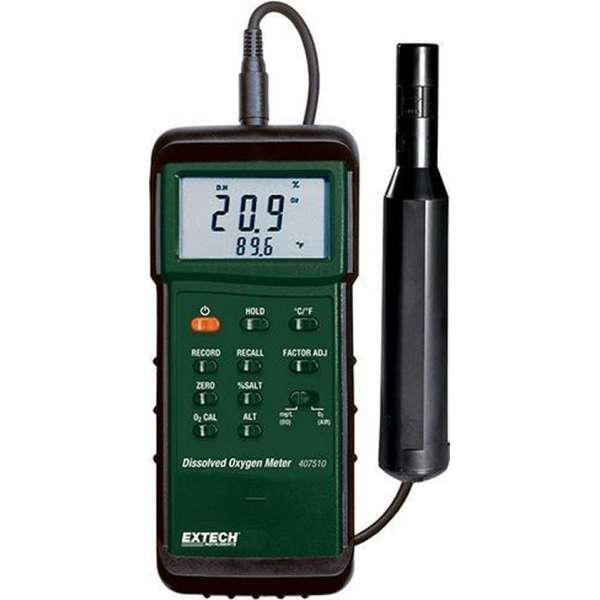 EXTECH 407510: Heavy Duty Dissolved Oxygen Meter met pc-interface EXTECH 407510: Heavy Duty Dissolved Oxygen Meter met pc-interface
