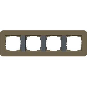 Gira E3 Umbra/antraciet Afdekraam 4 voudig 214426