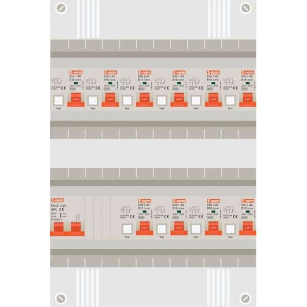 1 fase groepenkast met 10 aardlekautomaten 1 fase groepenkast met 10 aardlekautomaten