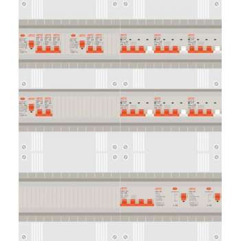 3 fase groepenkast met 7 licht groepen en 6 krachtgroepen