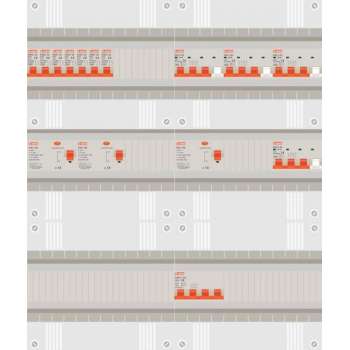 3 fase groepenkast met 7 licht groepen en 4 krachtgroepen